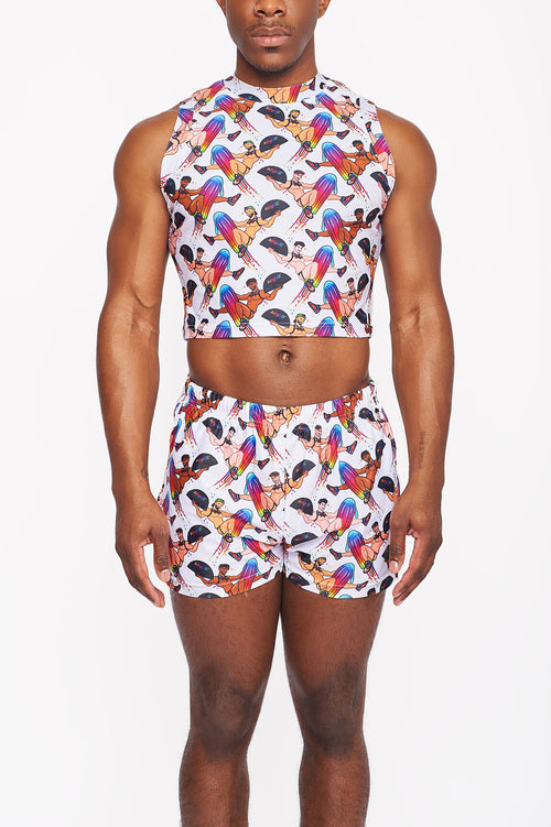 Ride My Sicle Crop Short Set