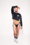 Velvet Long Sleeve Crop